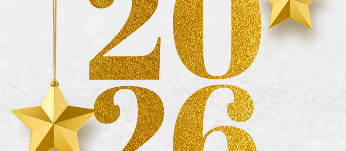 White and Gold Modern Happy New Year 2026 Instagram Post